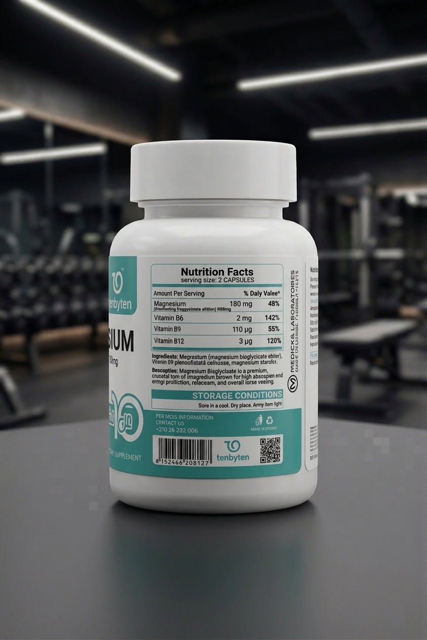 Magnesium Bisglycinate Albion® 180mg + Vitamin B6 60-Capsules
