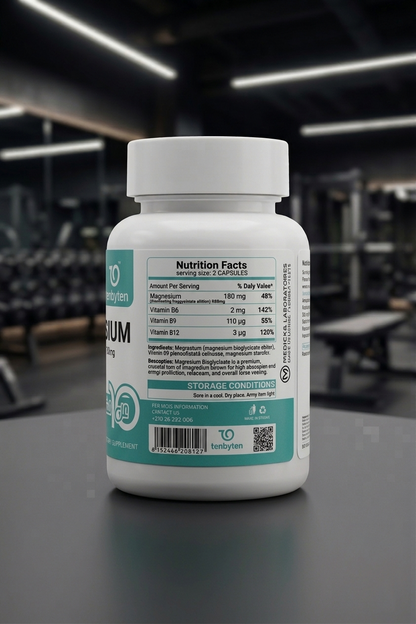 Magnesium Bisglycinate Albion® 180mg + Vitamin B6 60-Capsules