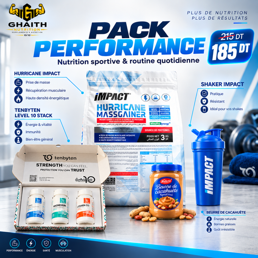 PACK MASS PRO – Hurricane Mass Gainer 3 kg + LEVEL 10 STACK & Cadeaux