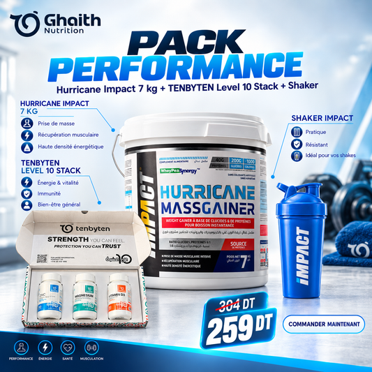 HURRICANE IMPACT | Mass Gainer 7 kg + LEVEL 10 STACK + Shaker