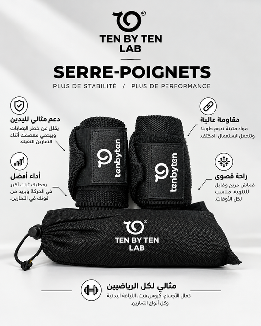 Serre-poignets TENBYTEN LAB – Paire avec pochette