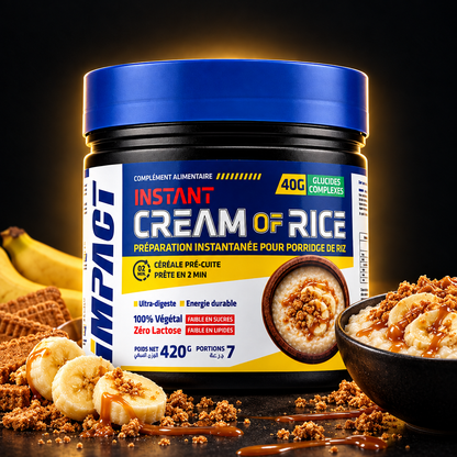 Cream of Rice Banoffee sur fond noir