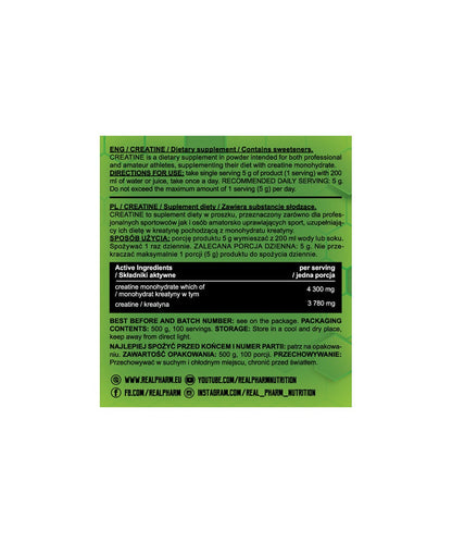 Creatine monohydrate - Real Pharm
