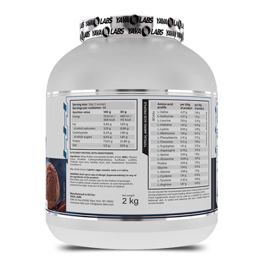 Yava Labs Elite Whey Protein Ice Coffee 2kg - Front