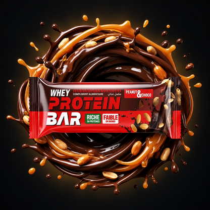 Instant Protein Bar على خلفية سوداء بريميوم - صورة 1