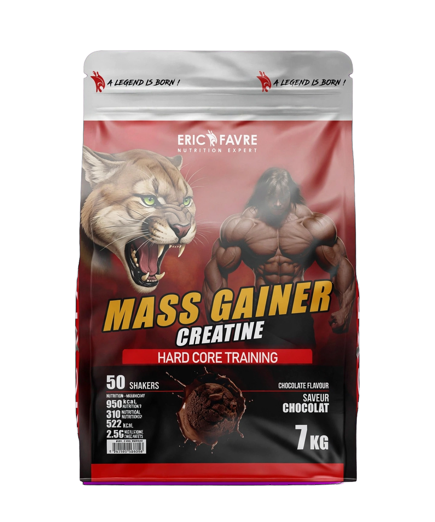 Eric Favre Mass Gainer Creatine 7KG Chocolate - Packaging