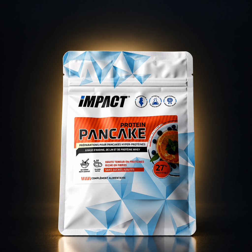 صورة Protein Pancake على خلفية سوداء بريميوم